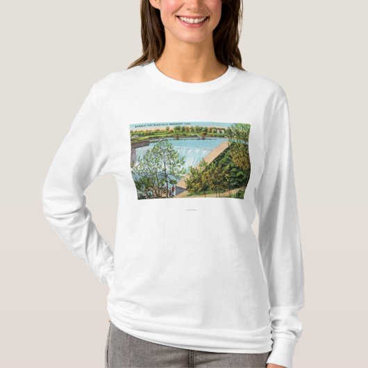 Beardsley Park-Wasser-Fall-Szene T-Shirt (Vorderseite)