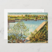 Beardsley Park Water Falls, Bridgeport Connecticut Postkarte (Vorne/Hinten)