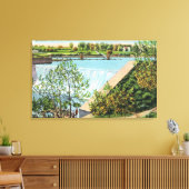 Beardsley Park Water Falls Scene Leinwanddruck (Insitu (Wohnzimmer))