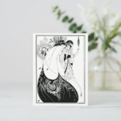 Beardsley Peacock Skirt Vintag Postkarte (Stehend Vorderseite)