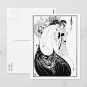 Beardsley Peacock Skirt Vintag Postkarte (Vorne/Hinten)