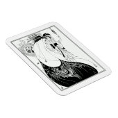 Beardsley Peacock Skirt Vintag Style Magnet (Rechte Seite)