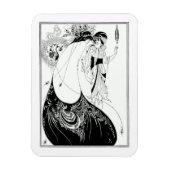 Beardsley Peacock Skirt Vintag Style Magnet (Vertikal)