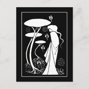 Beardsley Sorceress LeFay Post Card Postkarte
