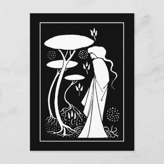 Beardsley Sorceress LeFay Post Card Postkarte (Vorderseite)