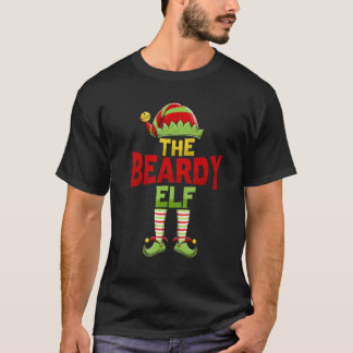 Beardy ELF Family Matching Group Christmas Pajamas T-Shirt