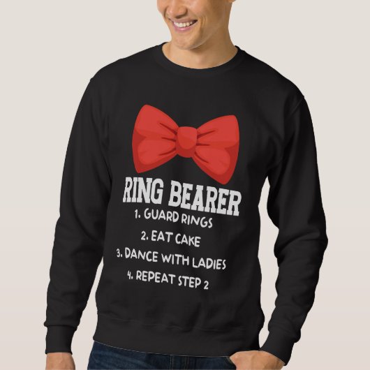 Bearer Ring Guard Rings Eat Cake Wedding Marriage Sweatshirt (Vorderseite)