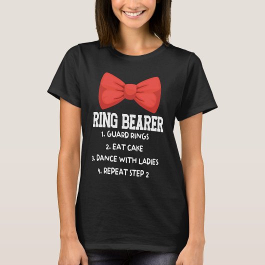 Bearer Ring Guard Rings Eat Cake Wedding Marriage T-Shirt (Vorderseite)