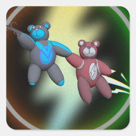 Bearflash(2) Quadratischer Aufkleber