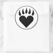 BearHeart Round-Aufkleber Runder Aufkleber (Tasche)