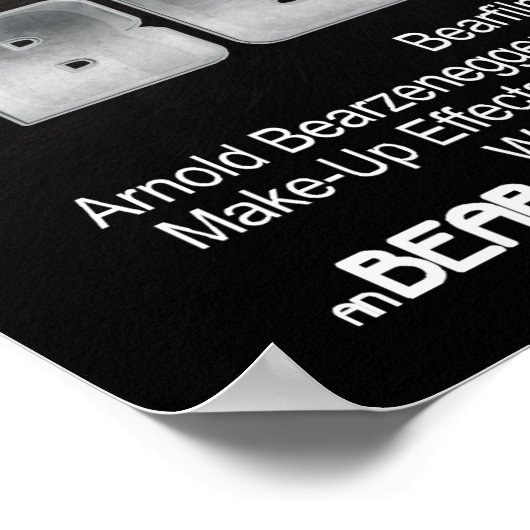 BEARINATOR Movie Poster Style Poster (Ecke)