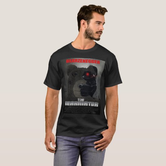 BEARINATOR Movie Poster Style T - Shirt (Vorne ganz)