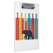 Bearish market | Trader | Simple design Klemmbrett (Rechts)