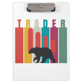 Bearish market | Trader | Simple design Klemmbrett