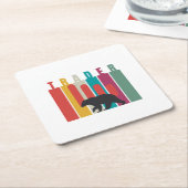 Bearish market | Trader | Simple design Rechteckiger Pappuntersetzer (angewinkelt)