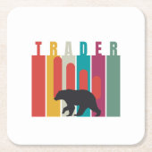 Bearish market | Trader | Simple design Rechteckiger Pappuntersetzer (Vorderseite)