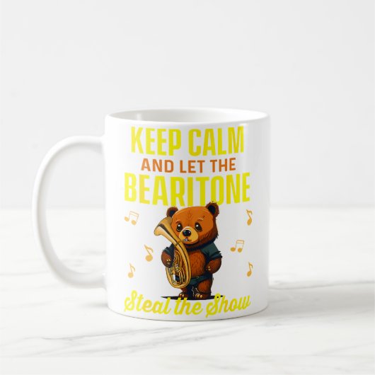 Bearitone-Bär-Bariton-Blechblasmusiker-Orchester Kaffeetasse (Links)
