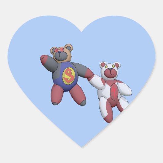 BearKon Herz-Aufkleber (Vorderseite)