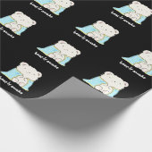 Bearly Awake Funny Sleepy Bär Puff Dark BG Geschenkpapier (Ecke)