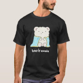 Bearly Awake Funny Sleepy Bär Puff Dark BG T-Shirt (Vorderseite)