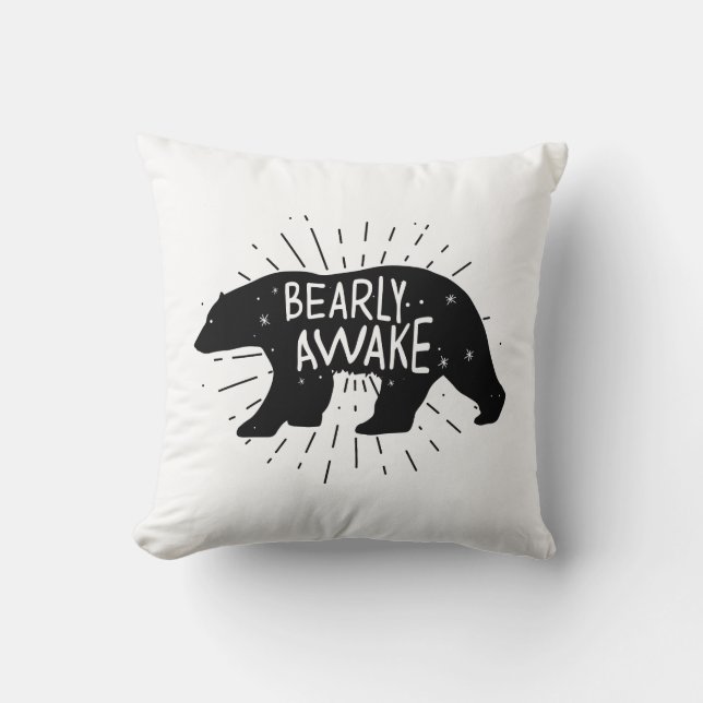 Bearly Awake Kissen (Vorderseite)
