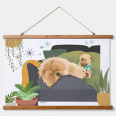 BEARLY AWAKE - WÄHLENes Holz mit überzogenen Tapis Wandteppich Mit Holzrahmen (Vorne)