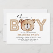 Bearly Baby Shower Einladung | Bear Baby Dusche (Vorderseite)