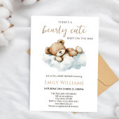 Bearly Cute Baby Shower Invitation | Neutral Teddy Einladung