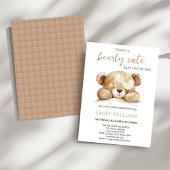 Bearly Cute Baby Shower | Neutral minimalist  Einladung