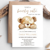 Bearly Cute Baby Shower | Neutral minimalist  Einladung