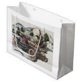 Bearly Driving Große Geschenktüte (Vorderseite Schrägansicht)