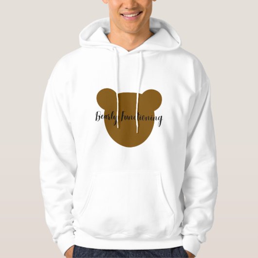 Bearly Functioning Lustiger Herren Hoodie | Süßer (Vorderseite)