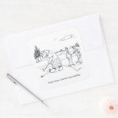 Bearly Golf Großquadratische Aufkleber (Umschlag)