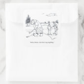 Bearly Golf Großquadratische Aufkleber (Tasche)