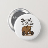 Bearly is Shape - Weichteilen Bären Workout Gym L Button (Vorne & Hinten)