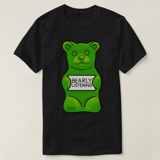 Bearly Listing Gummy Bären Candy T-Shirt (Design vorne)