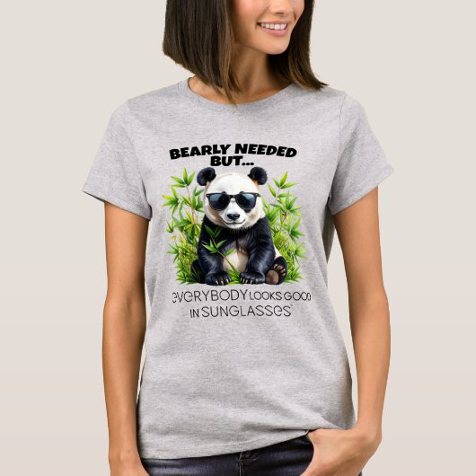 Bearly Needed Panda Shades Pun – ELGIS T-Shirt (Vorderseite)