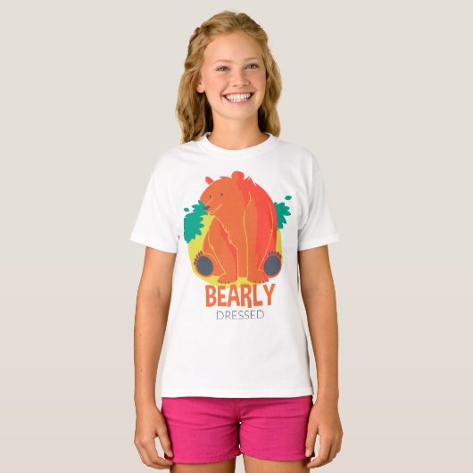Bearly Over it Bearly gekleidet T-Shirt (Vorne ganz)