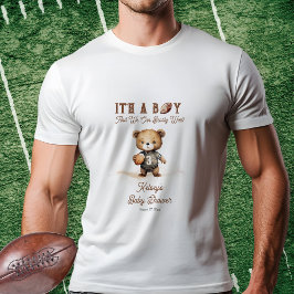 Bearly Wait American Football Baby Dusche Tri-Blend Shirt