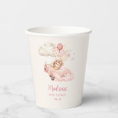 Bearly Wait Aviator Mädchen Baby Shower Pappbecher (Vorderseite)