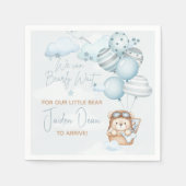Bearly Wait Baby Shower Serviette (Vorderseite)