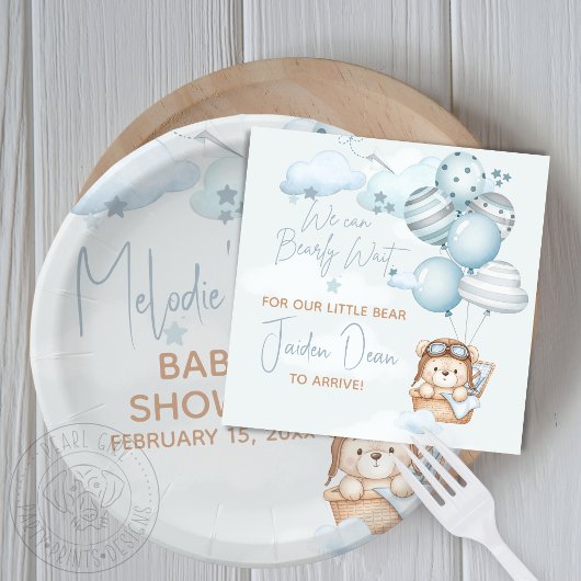 Bearly Wait Baby Shower Serviette