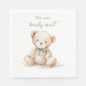 Bearly Wait Baby Shower Servietten Teddy Bär (Vorderseite)