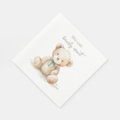Bearly Wait Baby Shower Servietten Teddy Bär (Ecke)