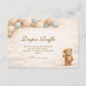 Bearly Wait Ballon Windel Raffle Begleitkarte (Vorderseite)