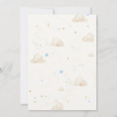 Bearly Wait Balloons Watercolor Baby Boy Dusche Einladung (Rückseite)