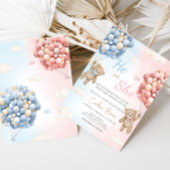 Bearly Wait Bear Balloon Gender Reveal Einladung