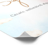 Bearly Wait Bear Balloon Gender Reveal Sign Poster (Ecke)