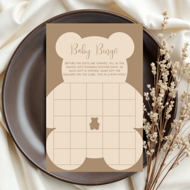 Bearly Wait Beige Baby Bingo Card (Von Creator hochgeladen)