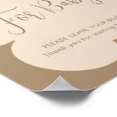 Bearly Wait Beige Baby Shower Books For Baby Poster (Ecke)